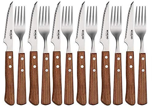 MICHELINO 12-tlg. Steakbesteck Steak Messer Gabel Steakmesser