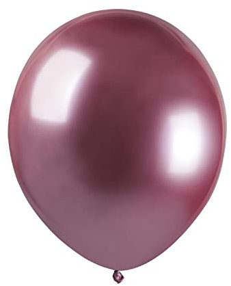 Busta 100 palloncini metallizzati in lattice naturale Premium Quality A50 (Ø 13cm / 5), rosa metallizzato