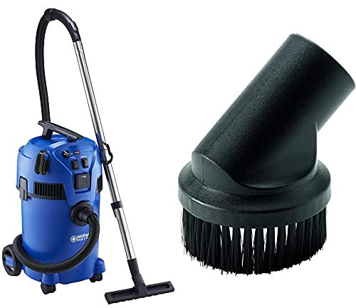 Nilfisk Multi ll 30T Wet and Dry Vacuum Cleaner – Indoor & Outdoor Cleaning – 30 Litre Capacity with 1400 W Input Power, Blue and 302002509 Suction Brush D 36 Wet/Dry Vacuum Cleaner Accessories