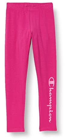 Champion Color Block- Cotton Lycra Leggings, Bambine e ragazze, Fucsia, 9-10 anni
