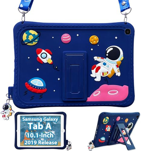 ZOOMALL Funda Niños para Samsung Galaxy Tab A 10.1 2019 (SM-T510/T515/T517), Funda Protectora a Prueba de Golpes con Protector de Pantalla, Soporte, Correa para el Hombro