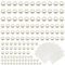 1320 Pcs Autocollants De Perles Auto-Adhésifs, Perles Plates Semi-Circulaires Perles Artisanales pour Le Maquillage Du Visage Nail Art Décoration DIY