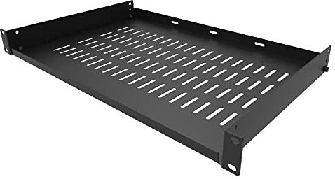 Jingchengmei 1U zerlegtes, belüftetes freischwingendes Server-Rack-Regal, 305 mm Tiefe für 48,3 cm Netzwerk-/AV-Geräte-Rack und Schrank (1U12V)