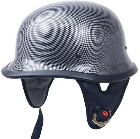 Vintage Jet Caschi, Casco Scodella Motorino, Mezzo Casco Classico, Aperto Faccia Casco Uomo Donna, Casco Mezzo Moto DOT ECE Omologato, retrò Motorino Casco A Scodella da Moto (Size : XL=(61-62cm))