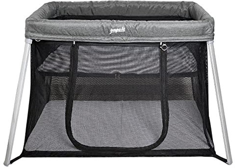 Youpala - Lit parapluie de voyage Parc bebe pliable 2 niveaux Youpala Zephir Couleur - Gris