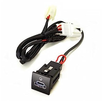 Adatto for VW Fit for Golf 6 Fit for Jetta 5 MK5 Fit for Scirocco 06-14 Caricabatteria USB for Auto Presa PD Carica Rapida QC3.0 Pulsante Adattatore interfaccia accendisigari (Color : Type C PD charg