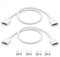 Jstincal 2-Pack 1-to-1 ARGB Extension Cable, White 5V 3-Pin Female to Female ARGB Addressable RGB Adapter Cable, ARGB LED Sync Cable for Extend PC Computer ARGB Fans Or ARGB LED Lights, 11.8 Inches