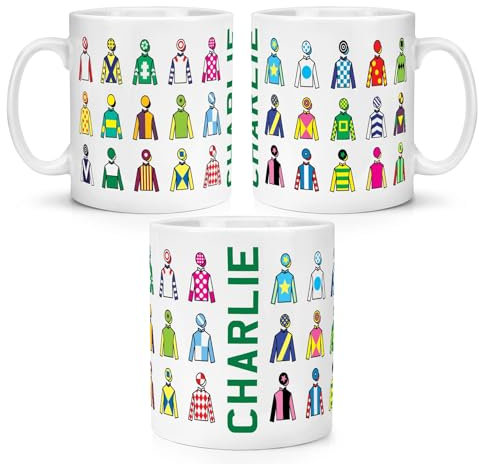 Personalised Horse Racing Jockey Jersey Races 10oz Mug Cup