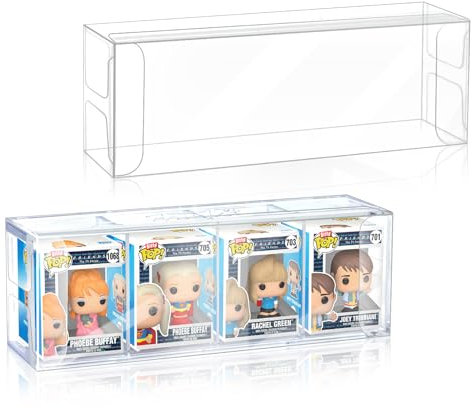 Pop Protector Case for Funko Bitty Pop Display Case Compatible with Funko Bitty Pop- 0.4 mm Thick, Stackable & Clear Pop Protector- PET Plastic Display Case- 20 Pack
