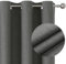 Joydeco 100% Blackout Linen Curtains Bedroom, Thermal Insulated Burlap Eyelet Curtain & Drapes, Room Darkening Textured Curtains Black Out for Living Room 2 Panels（Grey，W 66 x L 90）