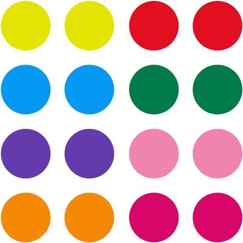 CRASPIRE 32Pcs 6'' Classroom Circles Floor Stickers 8 Color Multicolor Spots Dots Self Adhesive Vinyl Waterproof Dry Erase Sticker for Line up Markers Preschool Kindergarten Elementary Sports