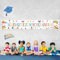 Einschulung Banner Deko, Alles Gute Zum Schulanfang Banner, Einschulungsbanner, 300X50cm Schuleinführung Hintergrund Banner, Einschulung Dekoration, Schuleinführung Extra Lange Deko für Mädchen Junge