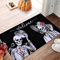 Halloween-Fußmatte, Totenkopf-Paar, Willkommens-Fußmatte, für den Außenbereich, Halloween-Schädel, lustige Fußmatte, Gummi, rutschfeste Fußmatte für Innen- und Außenbereich, 45,7 x 76,2 cm