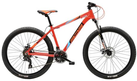 Adriatica Bazam - Mountainbike Off-Roads Wing RCK 27,5 Zoll, 21-Gang-Schaltung, Mountainbike mit Aluminiumrahmen, Größe 48, Rot