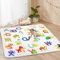 Funsland Tapis de Jeux Bebe, Antidérapant Tapis Rampant Bébé 200x180 cm, Résistant à l'eau Tapis de Motricité Bébé Pliable, Coton Lettre Animaux Tapis Eveil Enfants Epais, Applicable à Clôture