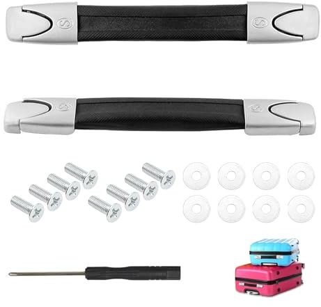 SMYJDMM Koffergriff Ersatz, 2 Stück Reisekoffer Reparatur Zubehör, 21cm Ersatz-Koffergriffe Koffergriffgriff Gepäck Koffer Griff mit Schraube für Koffer Box Gepäckkoffer Werkzeugkoffer