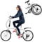 Chynalys 20 Inch Folding Bike Adult, 6 Speed Mountain Bike, Adjustable Height Foldable Bike, Light Weight Folding Bike for Adult Men and Women Teens City Bike for Children, Double V Brake, White