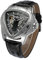 DEARMAMY Reloj Automático Mecánico para Hombre con De PU y Dial Plateado Empresarial y Casual