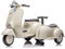 Dreirad Elektrofahrzeug 2 Sitze Kinderfahrzeug 2–4 km/h 6V Vespa Kindermotorrad Elektro-Motorrad mit Musik Bluetooth Tretfahrzeug Kinder ab 3 Jahren Hellbrau
