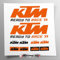 Kit adesivi compatibile con serbatoio e casco moto Ready to Race Arancione Nero | Base Vinile Trasparente FACILE APPLICAZIONE Stampa UV | scritte loghi | Stickersland®