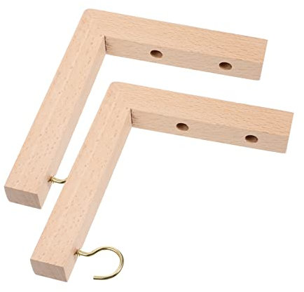 BESPORTBLE 2er Set Wandhalterung Aus Buchenholz Für Hängende Pflanzen Blumentöpfe Und Vogelfutterspender Outdoor Gartenhaken Stabile Wandmontage Für Balkon Und Terrasse