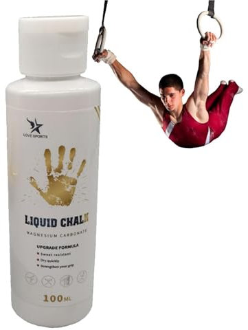 Krmoau Lifting Chalk Liquid – Gesso per sollevamento allenamento a lunga durata – Gesso per mani resistente al sudore, migliora la presa durante l'allenamento con impugnature per arrampicata, aste e