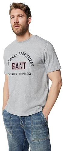 Gant Herren Printed Graphic Ss T-Shirt T-Shirt (1er Pack)