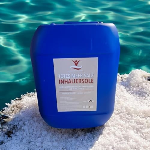 Totes Meer Salz Inhaliersole für Vernebler und Inhalatoren, 10 Liter, 5% Konzentration