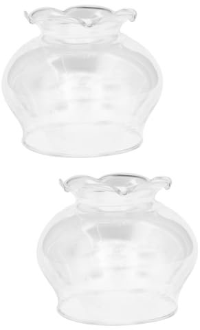 OSALADI 2 Sätze Lampenschirm Ländliche Öllampe Etikett Deckel Dekoration Des Aromatherapieofens Lampenabdeckung Wohnzimmerdeko Öllampenteile Haushaltsöllichtabdeckung Glas Weiß 2 Stück * 2