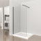 Plumbsys Paroi de douche à l'italienne 90x190cm, barre de stabilisation réglable, verre trempé 8mm facile à nettoyer, profilé noir mat
