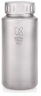 KEITH Titan-Wasserflasche, leicht, weite Öffnung, Camping-Wasserflasche, Becher, Wandern, Klettern, Radfahren, mit Aufbewahrungstasche (1200ml Ti3036)