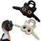 CATOR Lot de 2 Grandes Pinces à Cheveux, Chatons Pinces à Cheveux Antidérapantes Pinces Cheveux Femme, Pinces à Cheveux Griffe pour Cheveux épais, Accessoires de Coiffure - Noirs & Blanc