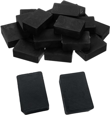 Unterlegplatten Kunststoff, 25 Stück Kunststoff Abstandshalter Set, 60 x 40 x 20 mm Verglasungsklötze Unterlegplättchen, Kunststoffe Abstandshalter, Möbel Nivellierpads, für Decken, Fliesen, Schwarz