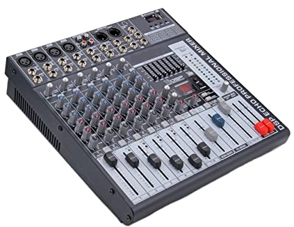 Table de mixage audio, Carte son contrôleur dj table de mixage 8 canaux avec effet 24 DSP USB XLR Jack entrée auxiliaire