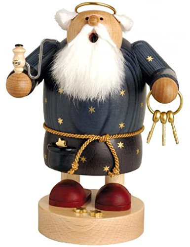 KWO Olbernhau 21622 Räuchermännchen Petrus, 19 cm