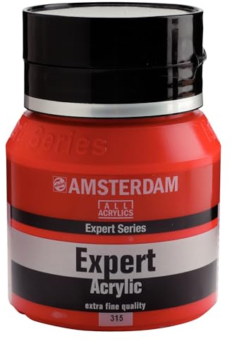 Amsterdam Expert Series Acrylic - 400 ml Pyrrole Red 315 - Heavy Body Paint with High Pigmentation - Excellent Lightfastness and Durable Satin Finish