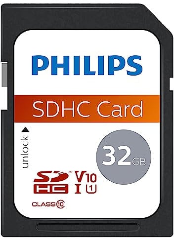 Philips SDHC Card 32GB Class 10 UHS-I U1 FM32SD45B Mehrfarbig