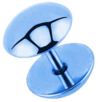 Piercingfaktor Ohrring Ohrstecker Fake Piercing Ohr Plug Halbrund Poliert