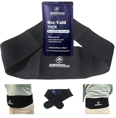 Back Pain Hot Cold Ice Compression Pack Wrap Cuff Compress Belt Sleeve Reusable Gel Cover Relief Heat Therapy Microwaveable Back Waist Shoulder Sports Injuries Arthritis Swelling Period Multi-Purpose