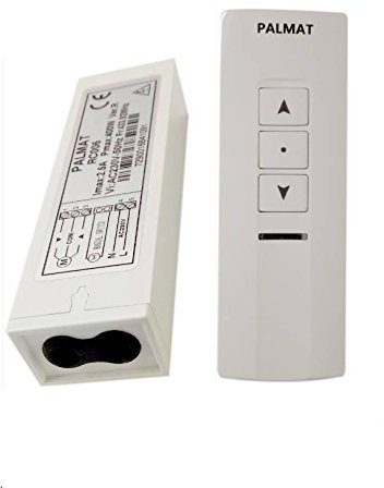 PALMAT Récepteur à commande radio sans fil pour moteur tubulaire de volet roulant avec 1 émetteur à 1 seul canal radio