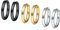 PROSTEEL 3 Paare Ohrringe Set 16mm Creolen Huggie Kreolen Ohrringe Edelstahl Hoop Klappcreolen Ohr Piercing Gold Schwarz Silber 3 Farbe Set