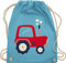 Turnbeutel Rucksack - Traktoren - Taschen - Kinder Traktor - Unisize - Hellblau - kindergartenrucksack trecker landwirt kindergarten stoffrucksack wechselwäsche beutel kita turnbeutelrucksack