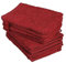10er Pack Waschhandschuhe, Waschlappen Größe 15x21 cm in Rot 100% Baumwolle