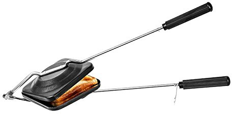 YADNESH Non Stick Gas Toaster -Non-Stick Sandwich Toaster Aluminum Sandwich Maker Hand Toaster Stove Sandwich Maker on Gas