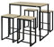 SoBuy Esstisch mit 4 Stühlen Küchentisch Bartisch Set Essgruppe platzsparender Stehtisch mit 4 Barhockern für Küche, Esszimmer & kleine Räume pflegeleicht Natur 100x60x93cm Hockerhöhe 67cm OGT15-N