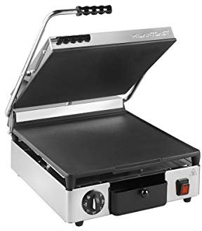 PIASTRA PANINI QUADRA PROFESSIONALE IN GHISA INFERIORE LISCIA - SUPERIORE LISCIA