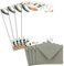 Lot de 50 feuilles de papier à lettres naturel A4 crème avec motif pot-pourri plumes et branches et enveloppes C6 en papier kraft gris/vert Papier imprimable pour invitations de mariage