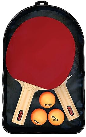 Stag 1 Star Tischtennis-Spielset (2 Schläger und 3 Bälle) (weiß)