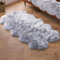 JXLOULAN Faux Lammfell Flauschiger Teppich Grau 120x160 cm, Weicher Fell Schaffell Teppich Wohnzimmer Deko Schlafzimmer kinderzimmer Lammfellimitat Fellteppich für Stuhl, Sofa, Bett