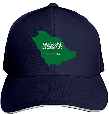 Saudi Arabia Flag Dad Cap Unisex Cool Stylisch Baseball Cap, navy, 6 7/8/7 3/8